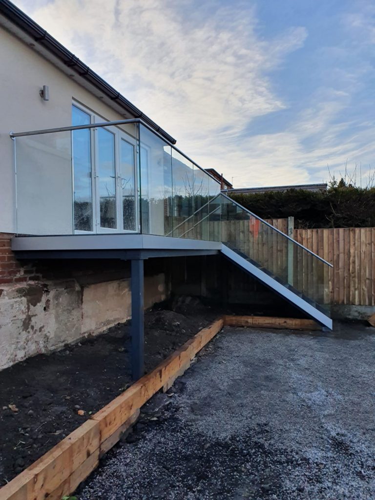 Glass Balconies in Atherton